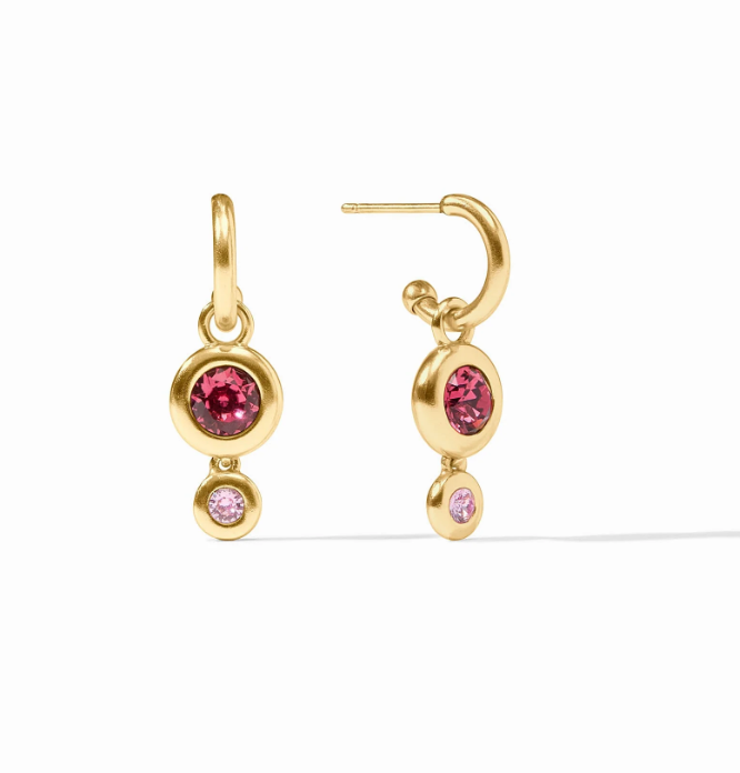 Julie Vos Trunk Show - Rainbow Duo Hoop & Charm Earring