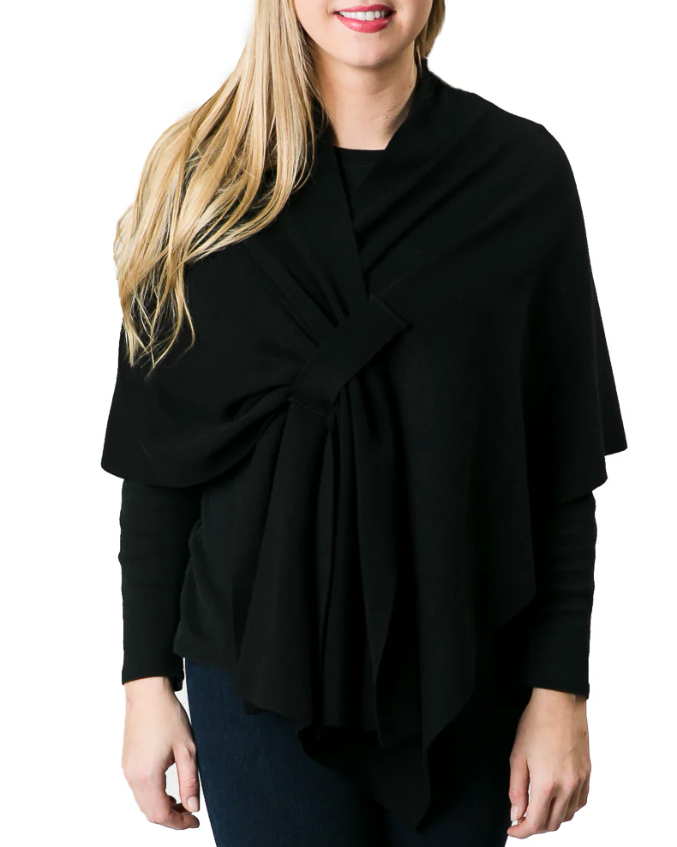 Katie Knit Keyhole Wrap