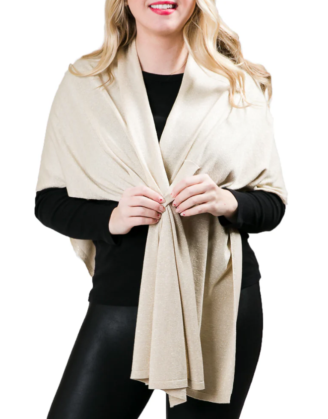 Katie Knit Keyhole Wrap