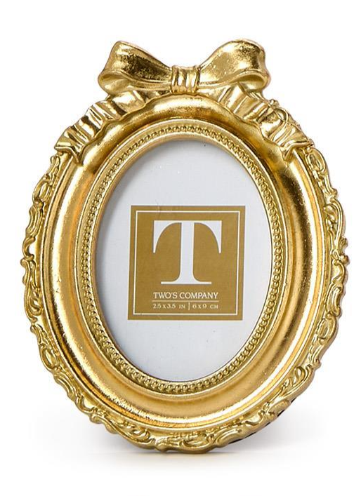 Gold Bow Mini Photo Frame