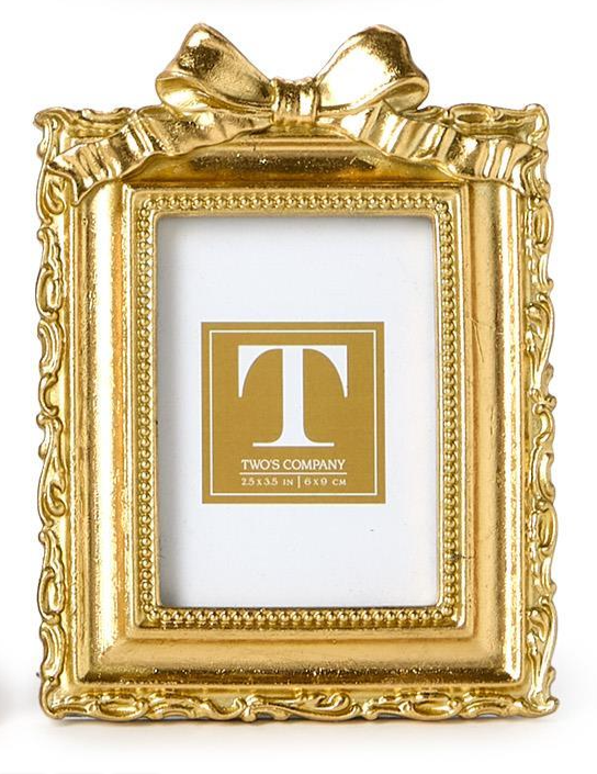 Gold Bow Mini Photo Frame