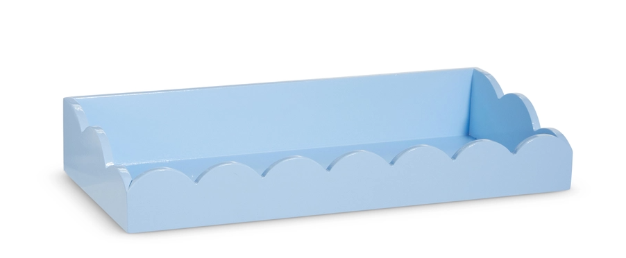 Blue Scalloped Shelf