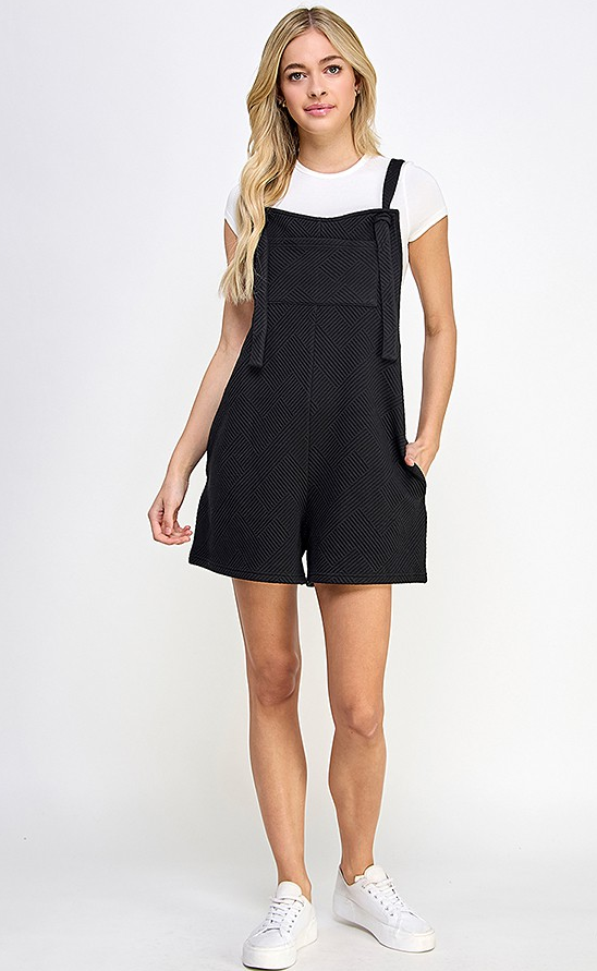 Lila Textured Overall Romper