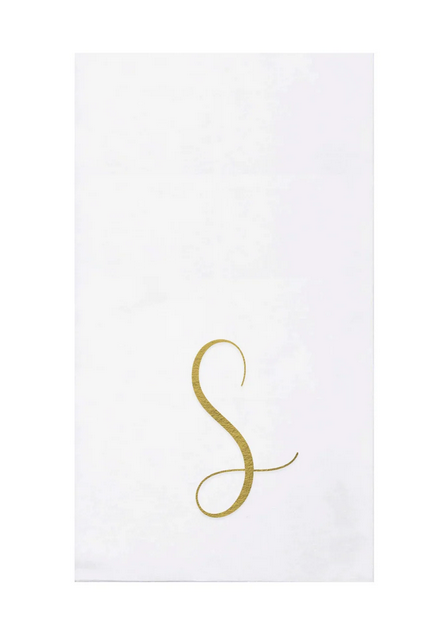 Vietri Papersoft Gold Monogram Napkins