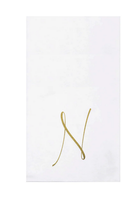 Vietri Papersoft Gold Monogram Napkins