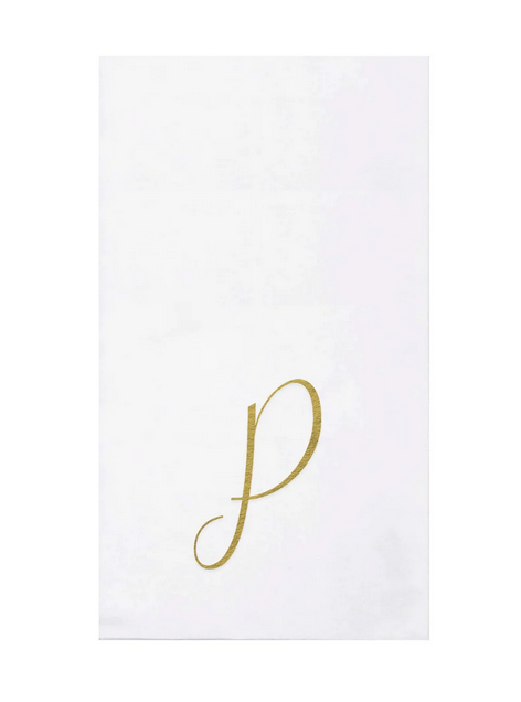 Vietri Papersoft Gold Monogram Napkins