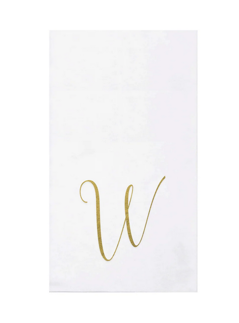 Vietri Papersoft Gold Monogram Napkins
