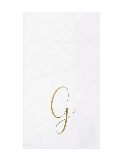 Vietri Papersoft Gold Monogram Napkins