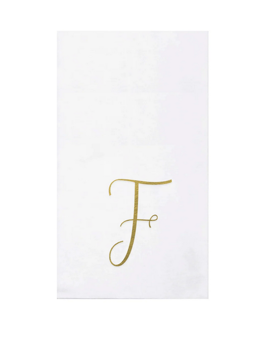 Vietri Papersoft Gold Monogram Napkins