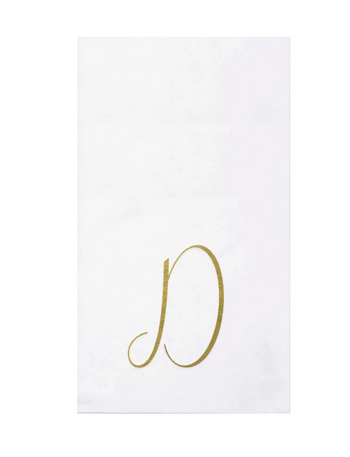 Vietri Papersoft Gold Monogram Napkins