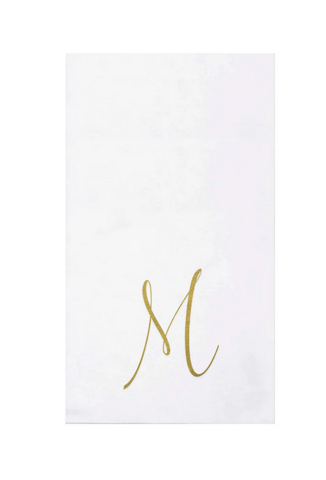 Vietri Papersoft Gold Monogram Napkins