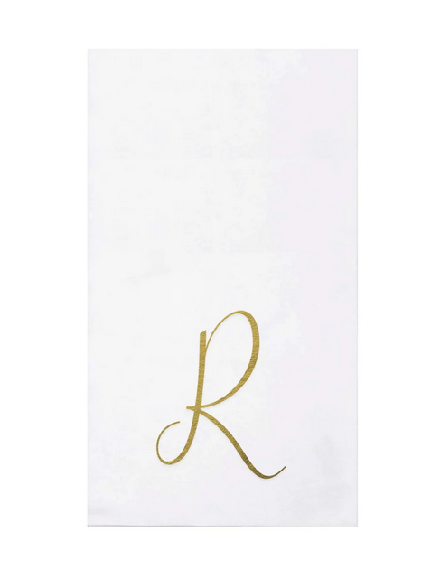 Vietri Papersoft Gold Monogram Napkins