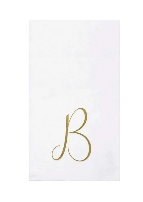 Vietri Papersoft Gold Monogram Napkins