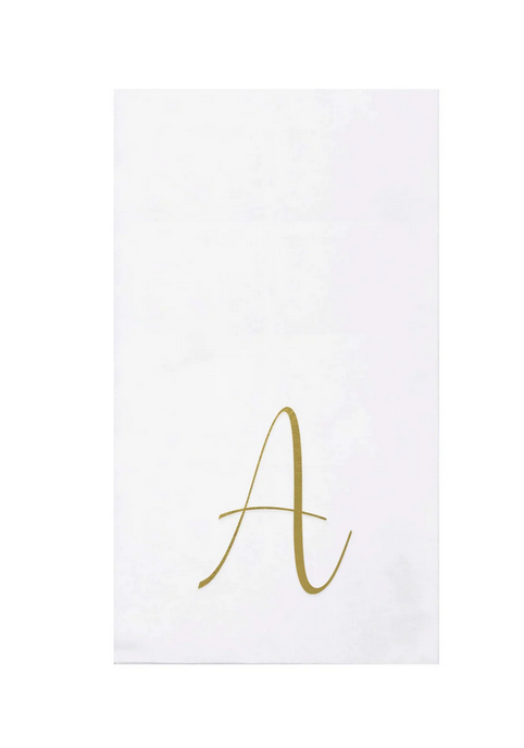 Vietri Papersoft Gold Monogram Napkins