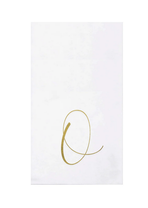 Vietri Papersoft Gold Monogram Napkins