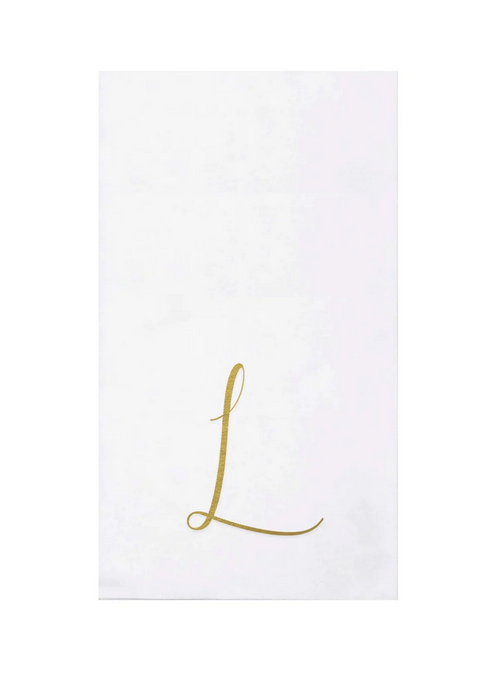 Vietri Papersoft Gold Monogram Napkins
