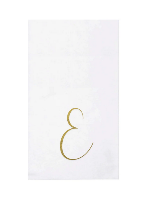 Vietri Papersoft Gold Monogram Napkins