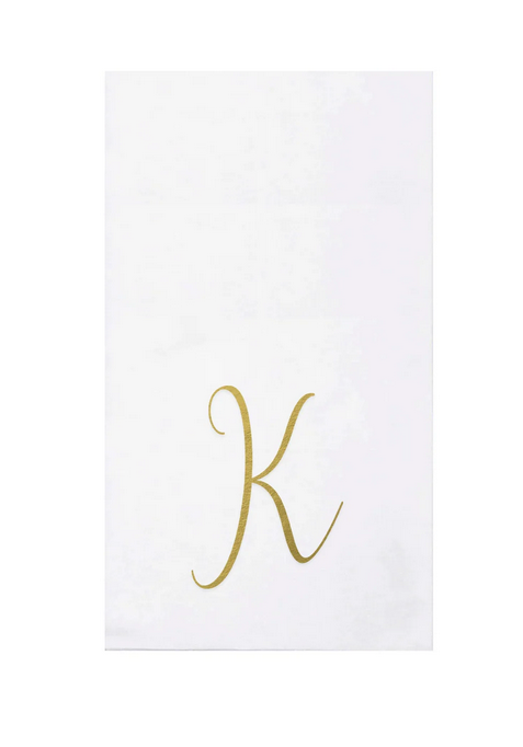 Vietri Papersoft Gold Monogram Napkins