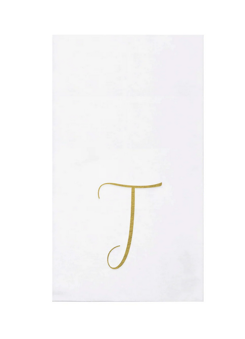Vietri Papersoft Gold Monogram Napkins