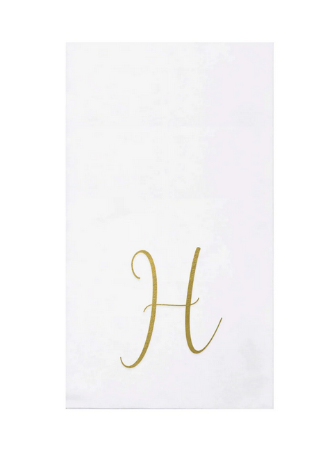 Vietri Papersoft Gold Monogram Napkins