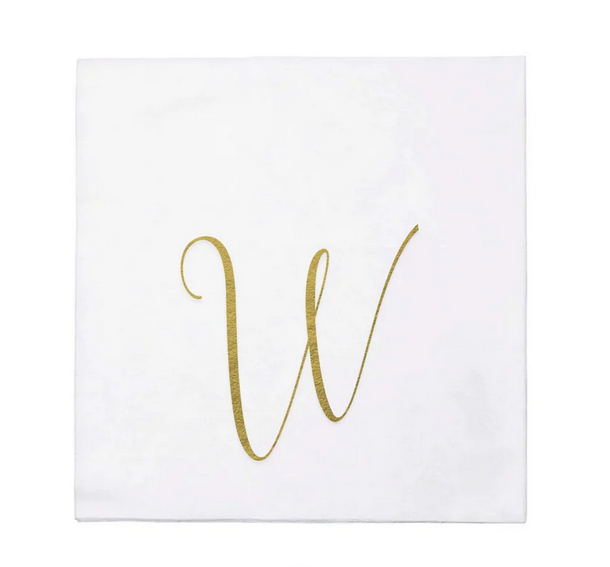Vietri Papersoft Gold Monogram Napkins