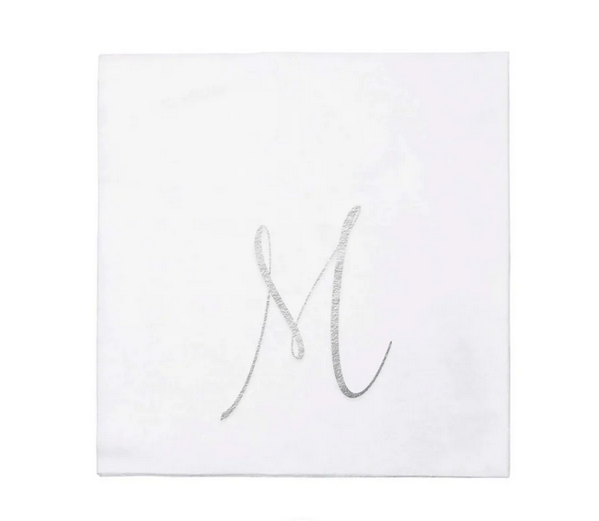 Vietri Papersoft Gold Monogram Napkins