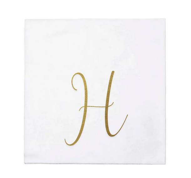 Vietri Papersoft Gold Monogram Napkins
