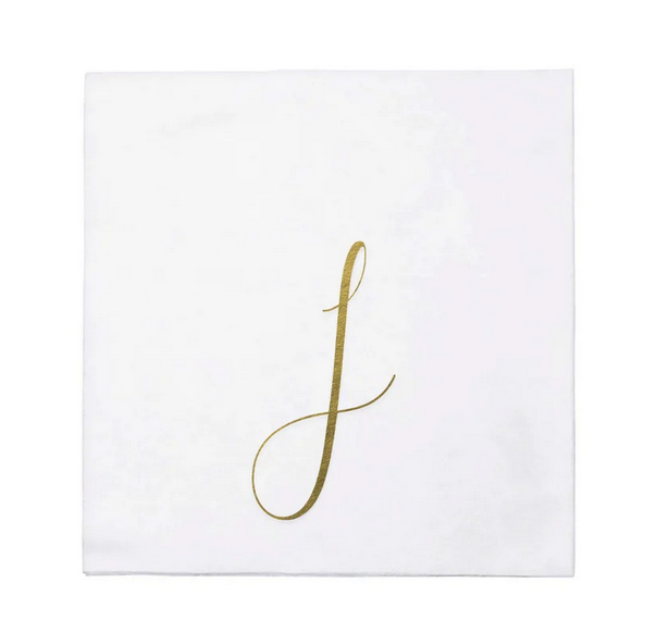 Vietri Papersoft Gold Monogram Napkins