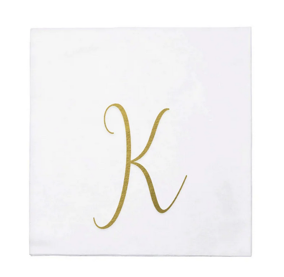 Vietri Papersoft Gold Monogram Napkins