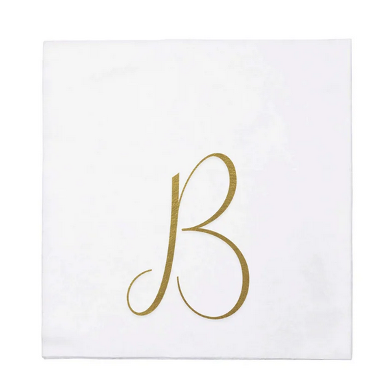 Vietri Papersoft Gold Monogram Napkins