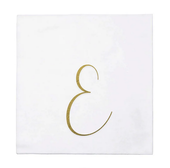 Vietri Papersoft Gold Monogram Napkins