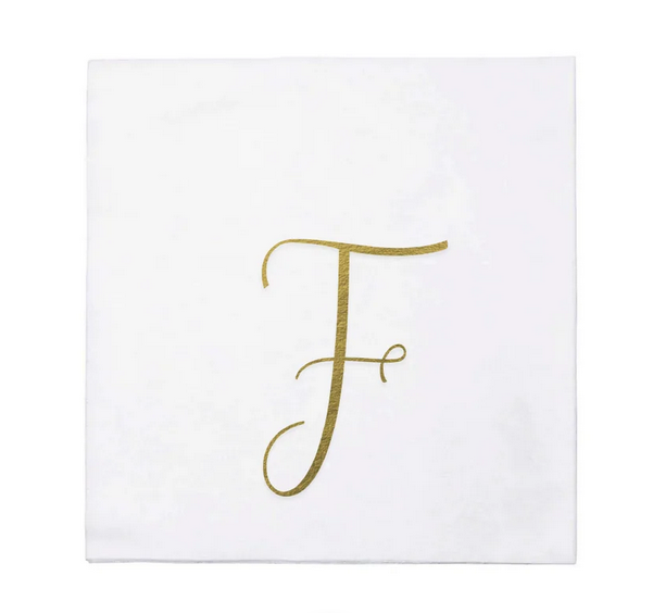 Vietri Papersoft Gold Monogram Napkins