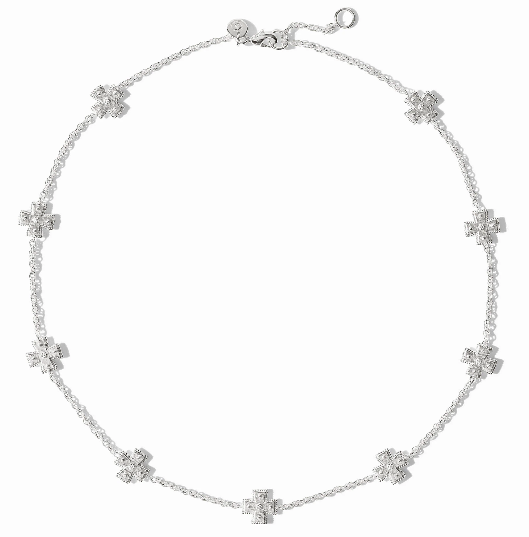 Julie Vos Canterbury Delicate Station Necklace - Silver