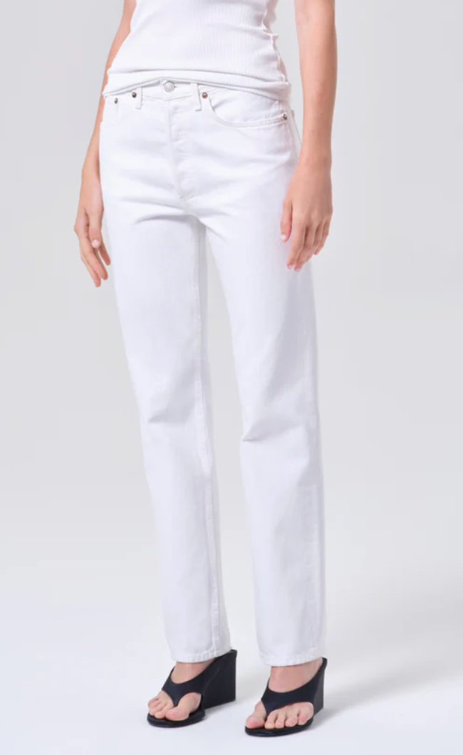 Agolde Lana Denim Straight- Marshmallow
