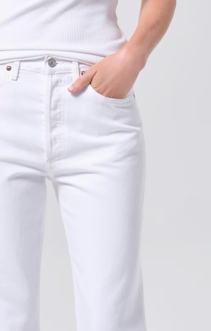 Agolde Lana Denim Straight- Marshmallow