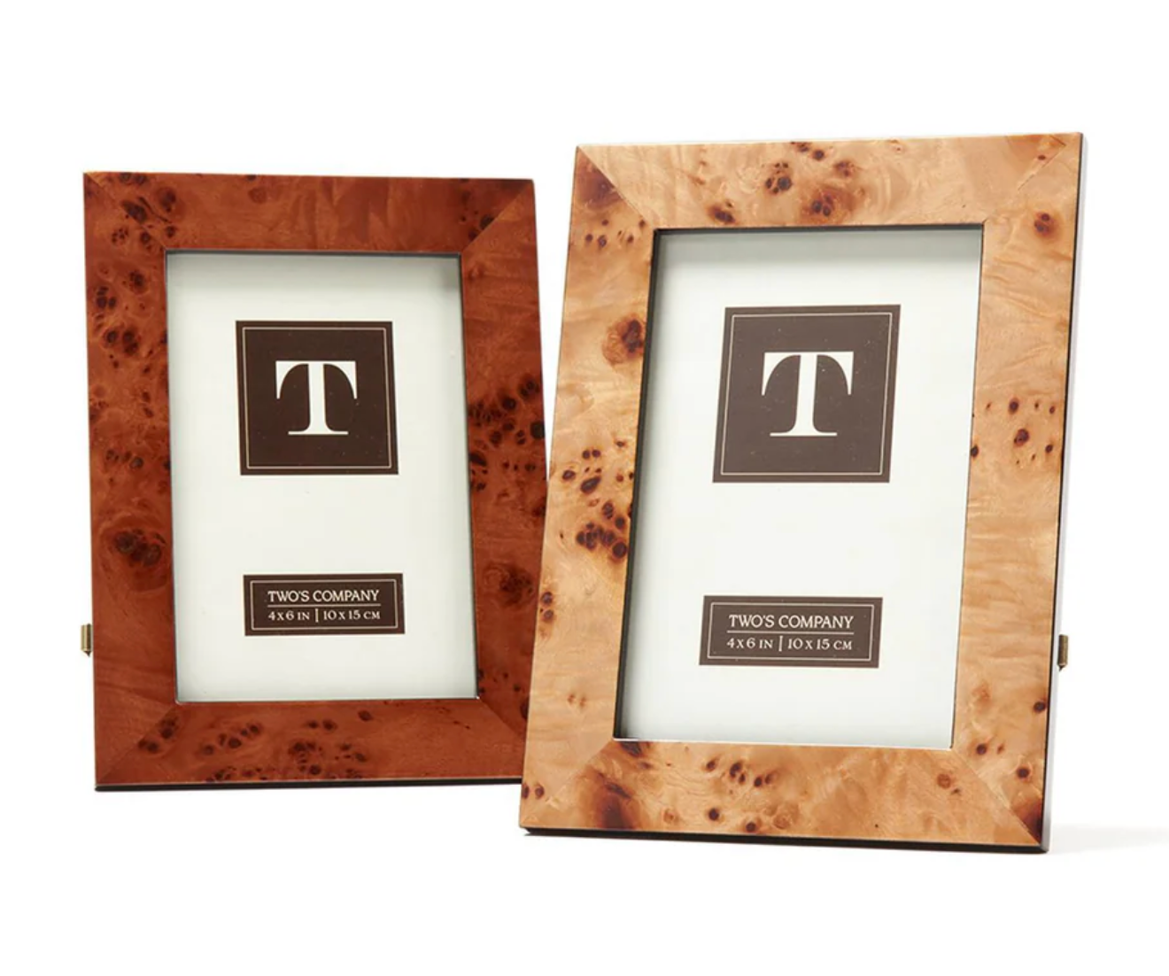 Burled Wood Photo Frames