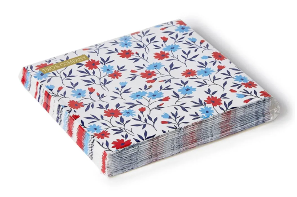 Red White and Blue Cocktail Napkins