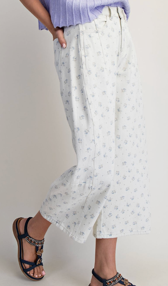Farrah Blue Floral Pants