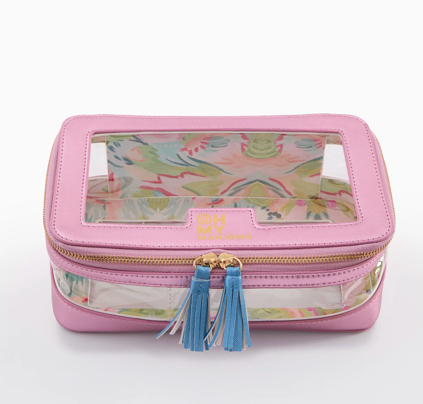 Metallic Light Pink Tile Storage Bag