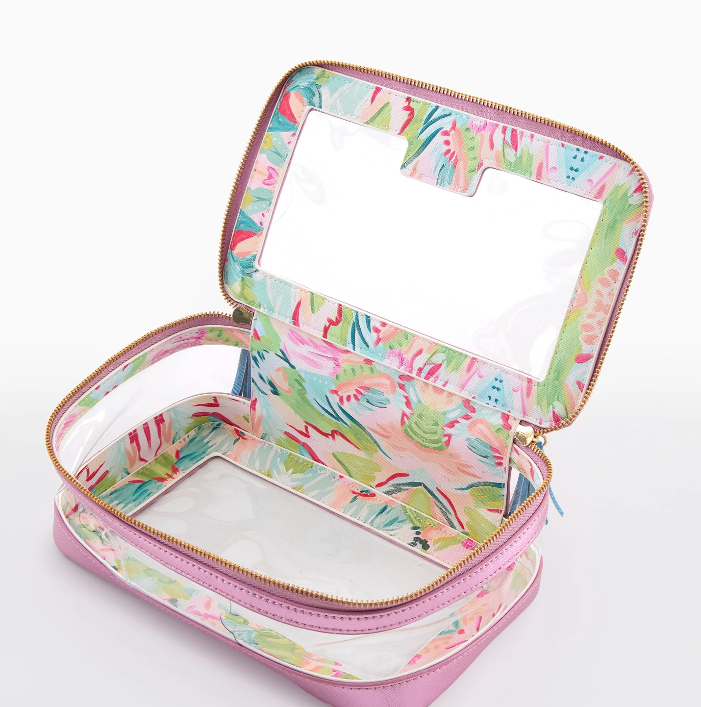 Metallic Light Pink Tile Storage Bag