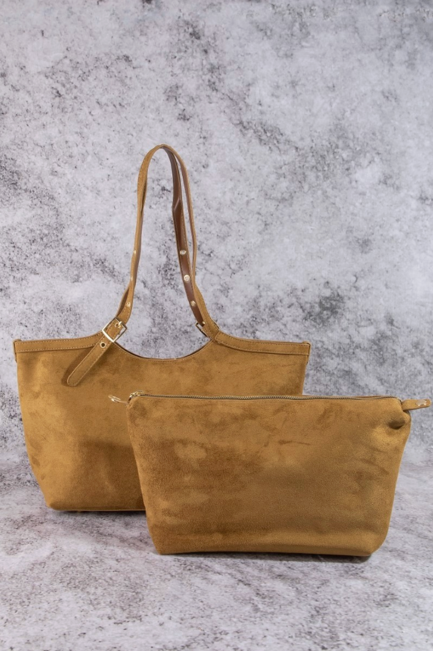 Laurel Adjustable Belt Strap Leather Tote