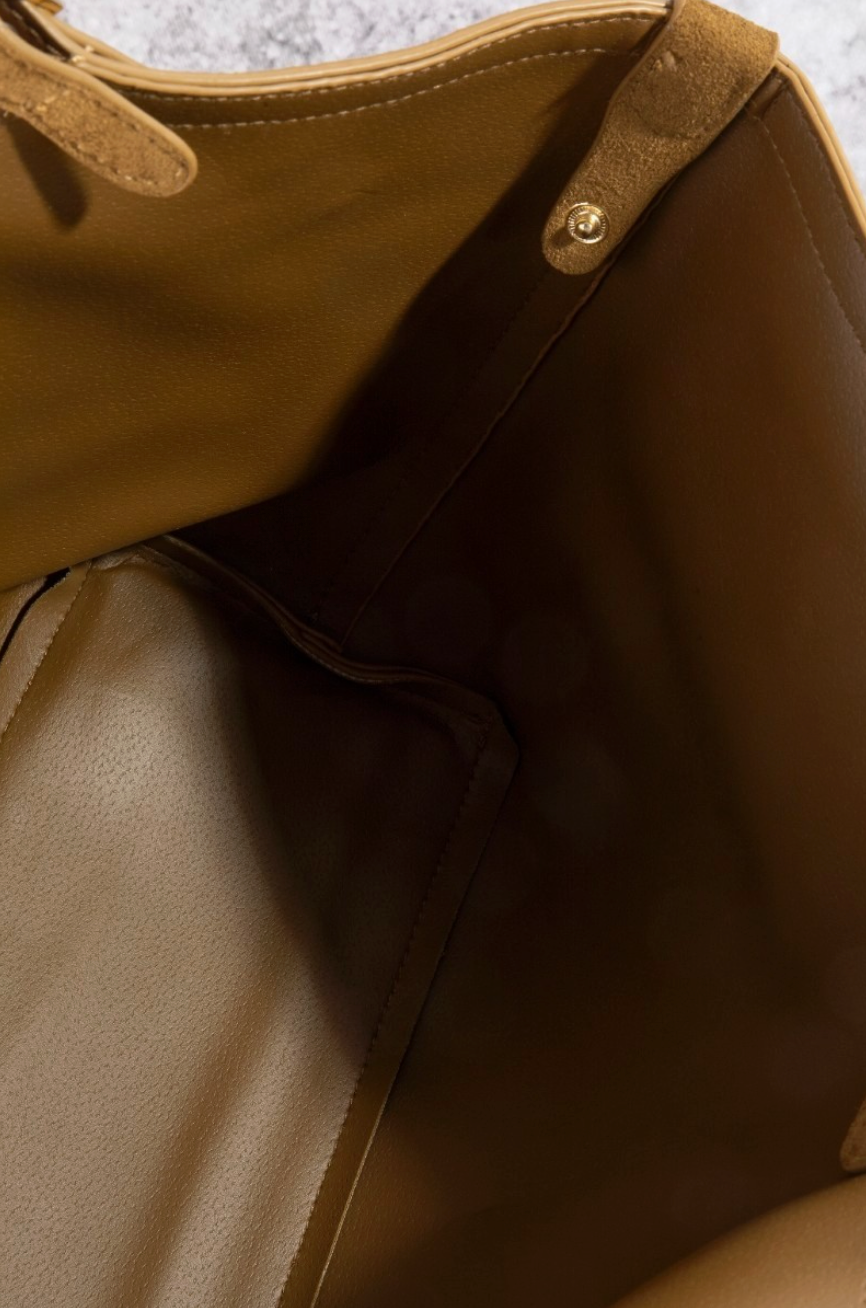Laurel Adjustable Belt Strap Leather Tote