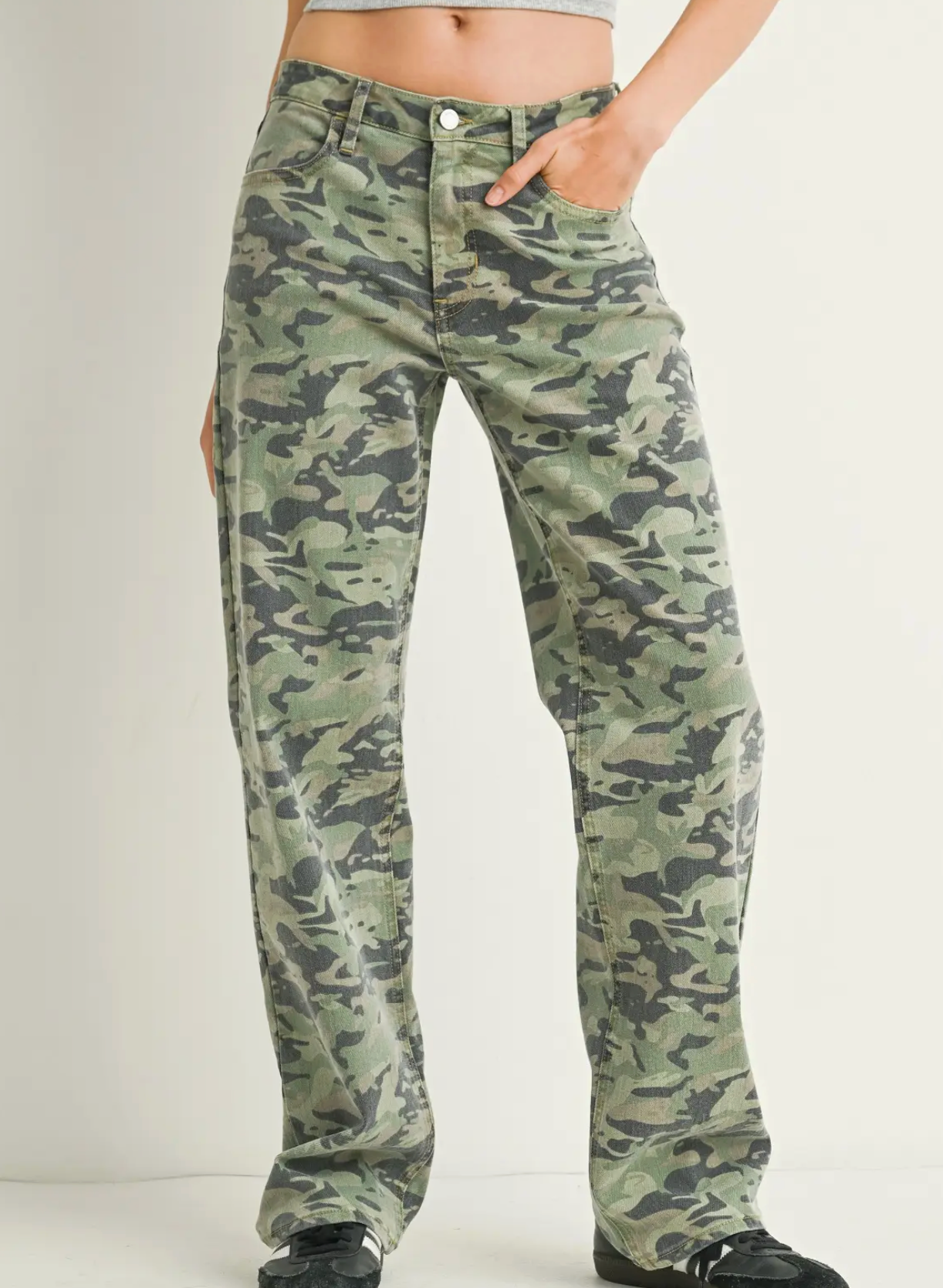 JBD Camo Low Rise Relaxed Straight