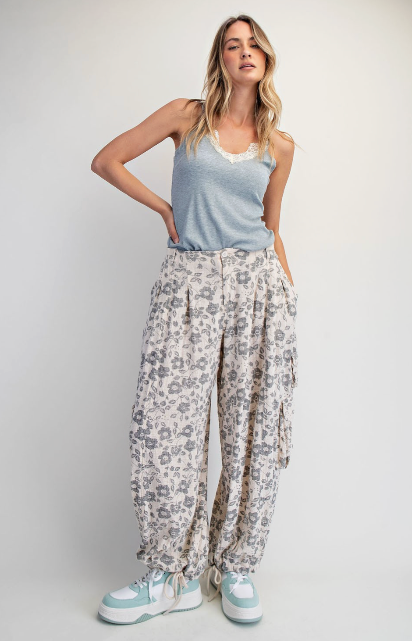 Flora Printed Utility Pants