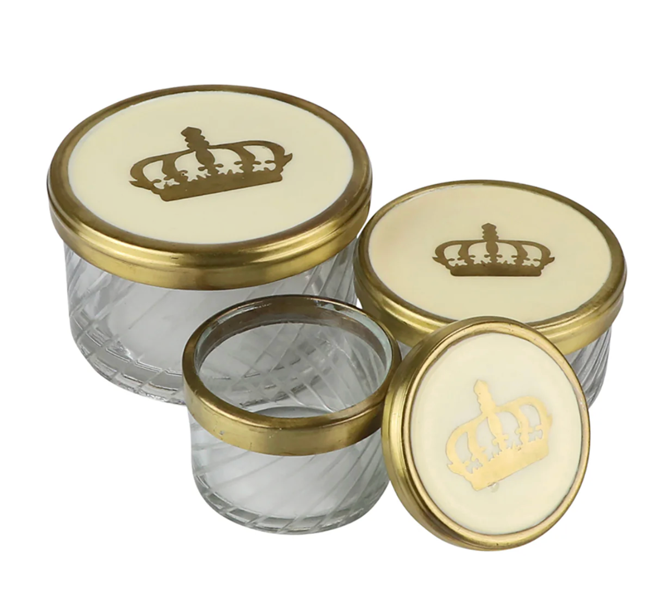 Round Crown Boxes - Set of 3