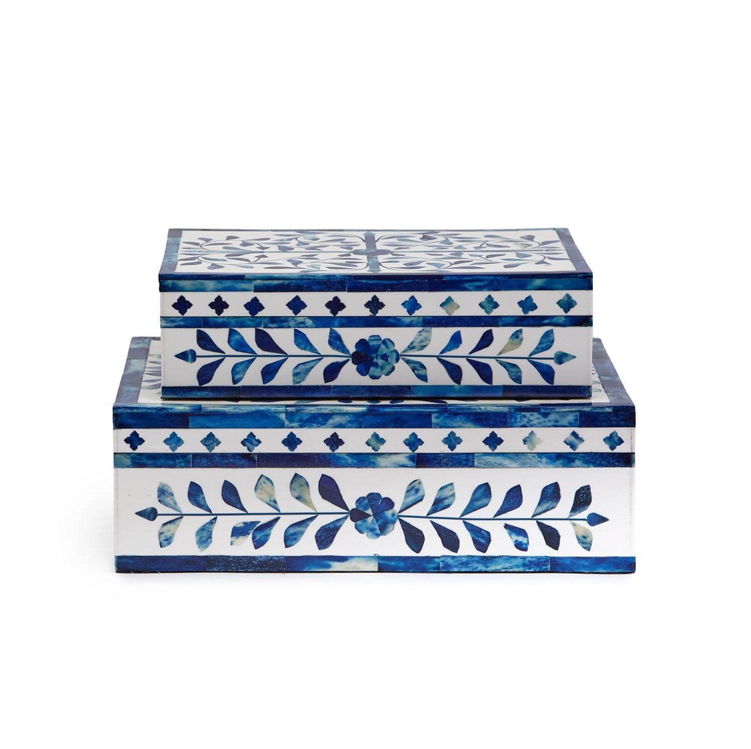 Jaipur Palace Blue & White Hinged Cover Box