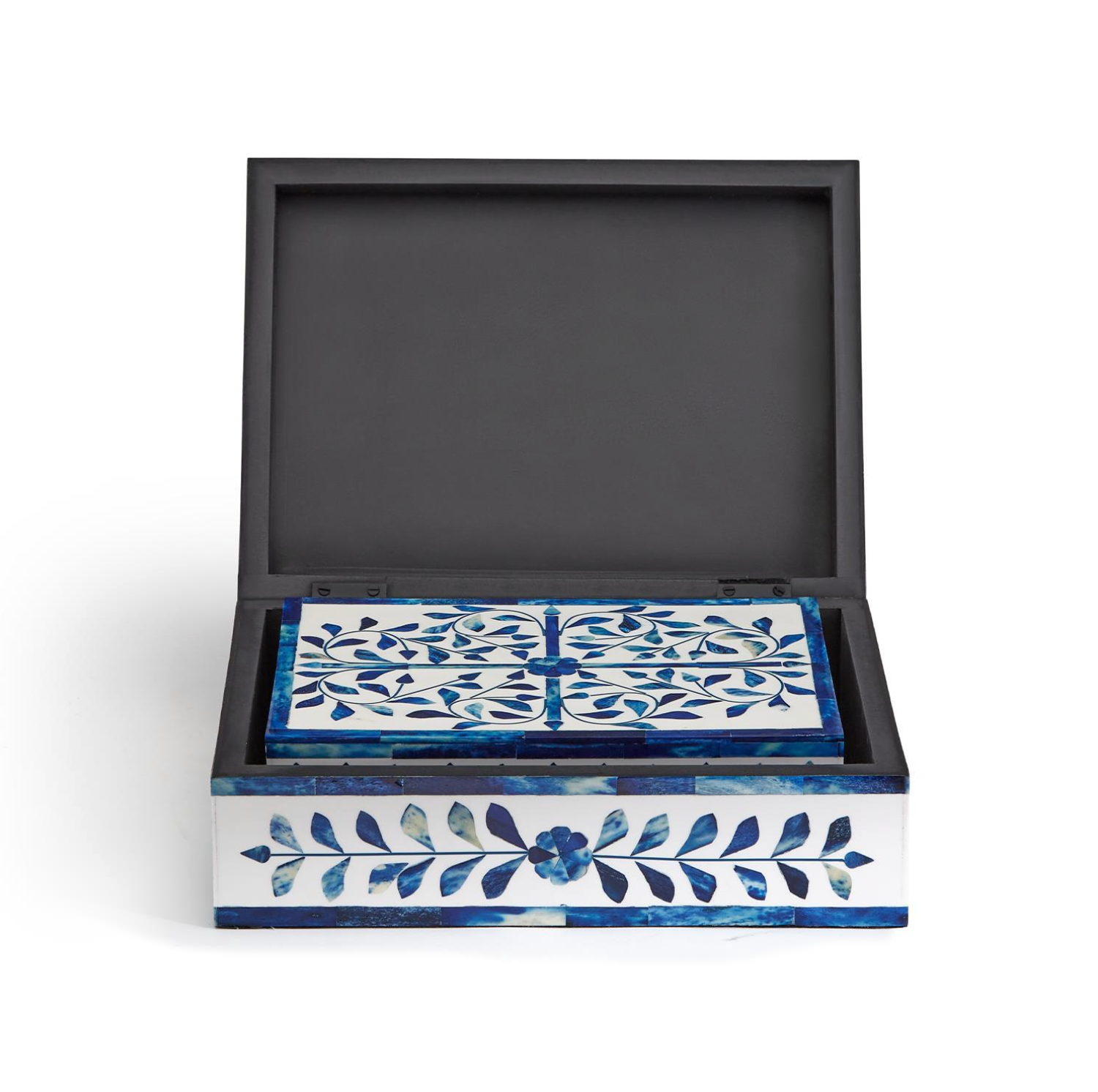 Jaipur Palace Blue & White Hinged Cover Box
