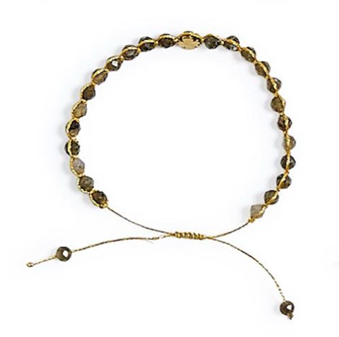 Golden Clover Stone Bracelet