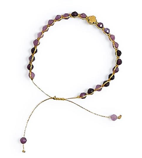 Golden Clover Stone Bracelet