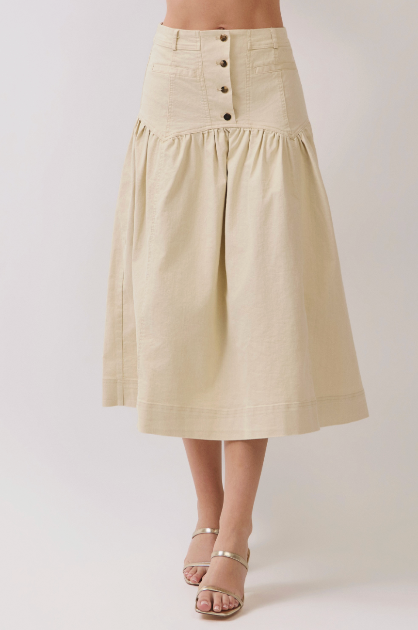 Oyster Bay Peplum Top & Drop Waist Skirt Set